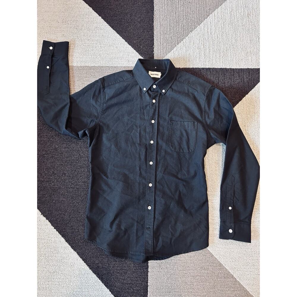 Taylor Stitch The Katherine in Black Washed‎ Oxford Button Down Size 40 - Picture 4 of 9